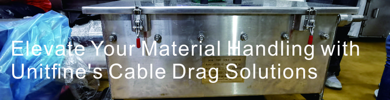 UNITFINE Tubular Cable Conveyor System with Transparent Section and Blue Discs11