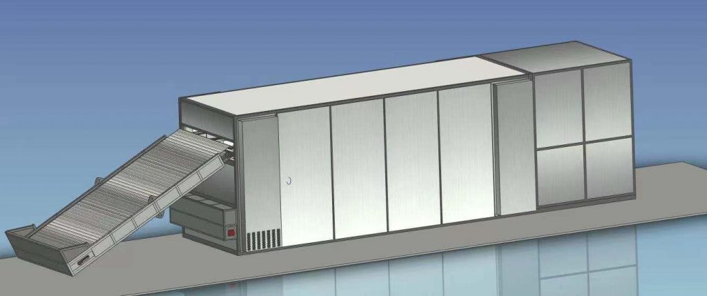 Stainless steel DW Mesh Belt Dryer machine full view