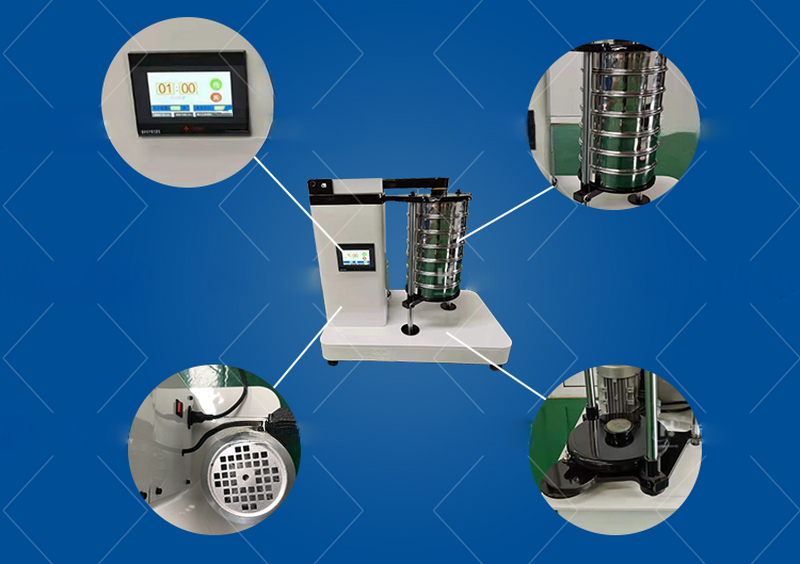 Tapping hammer arm action on standard 200mm test sieves