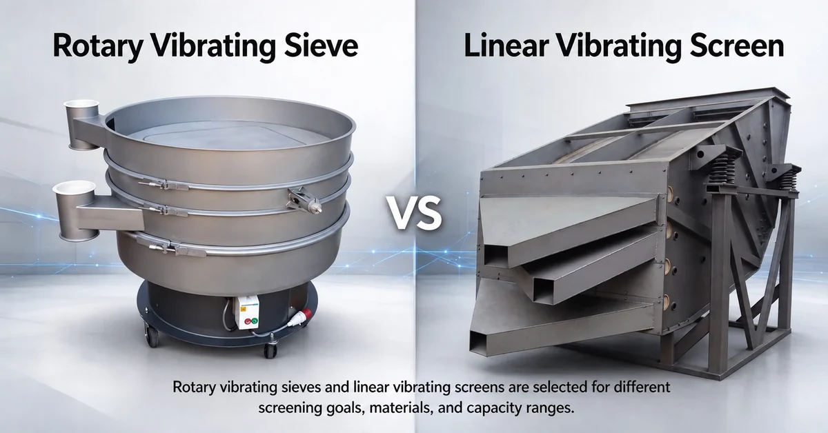 Rotary Vibrating Sieve vs Linear Vibrating Screen: How to Choose the Right Screening Machine