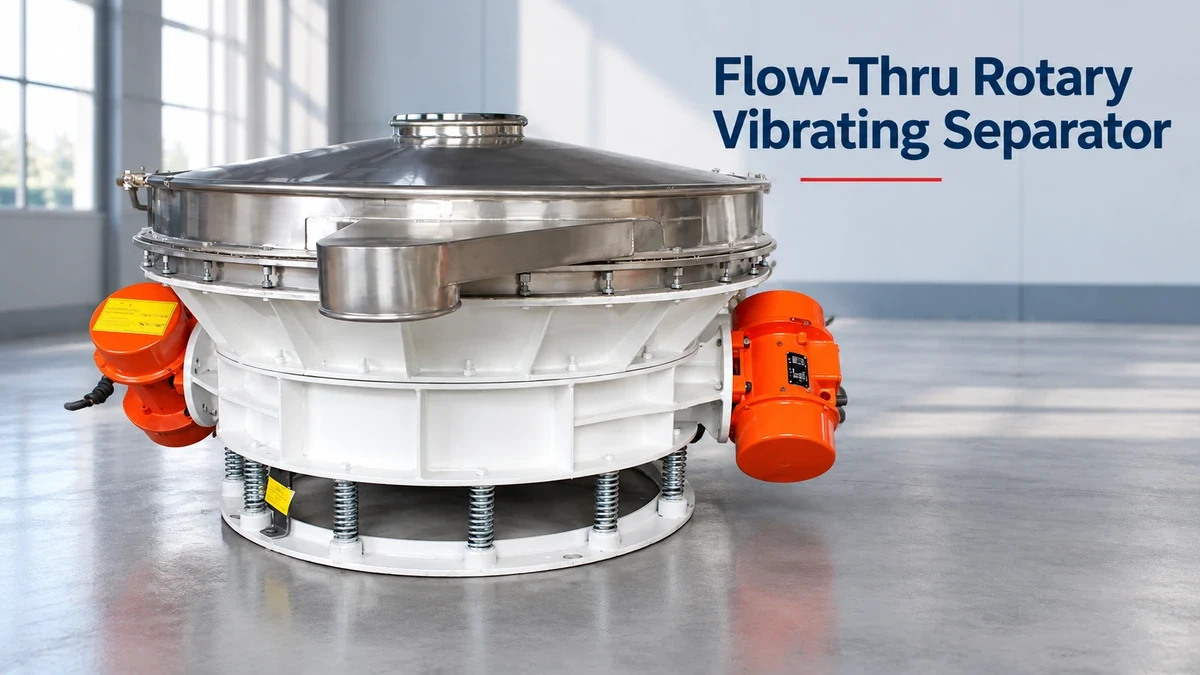 UNITFINE flow-thru rotary vibrating separator for compact wet and dry screening
